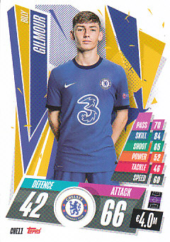 Billy Gilmour Chelsea 2020/21 Topps Match Attax CL #CHE11